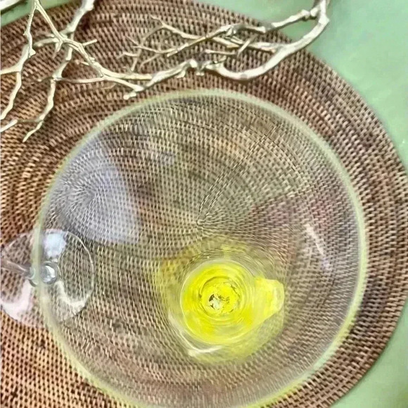 Murano Art Glass Crystal Champagne Flutes 1 Cobalt blue & 1 yellow Escargot - Picture 4 of 5